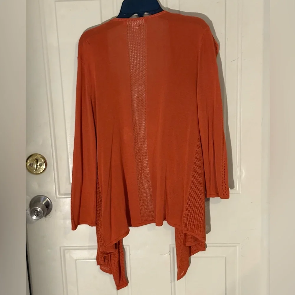 Orange cardigan size medium - Picture 2 of 4